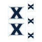 Sheet of 5 -Xavier U: Xavier Musketeers  Logo Minis        - Officially Licensed NCAA Removable    Adhesive Decal