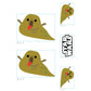 Sheet of 5 -JABBA Minis        - Officially Licensed Star Wars Removable    Adhesive Decal