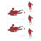 Sheet of 5 -Chicago Bulls: Michael Jordan  Dribbling MINIS        - Officially Licensed NBA Removable    Adhesive Decal