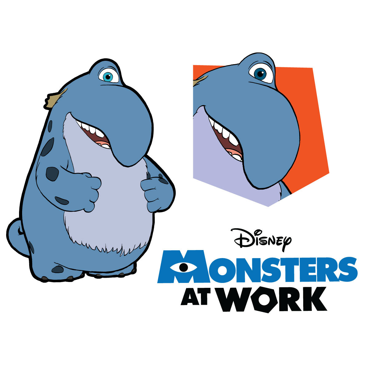 Sheet of 4 -Monsters at Work: Fritz Minis        - Officially Licensed Disney Removable Wall   Adhesive Decal