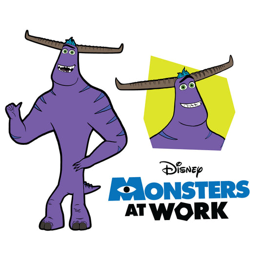 Sheet of 4 -Monsters at Work: Tylor Minis        - Officially Licensed Disney Removable Wall   Adhesive Decal