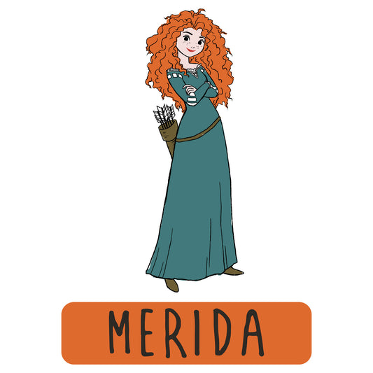 Sheet of 4 -Princesses: Merida Minis        - Officially Licensed Disney Removable Wall   Adhesive Decal