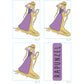 Sheet of 4 -Princesses: Rapunzel Minis        - Officially Licensed Disney Removable Wall   Adhesive Decal