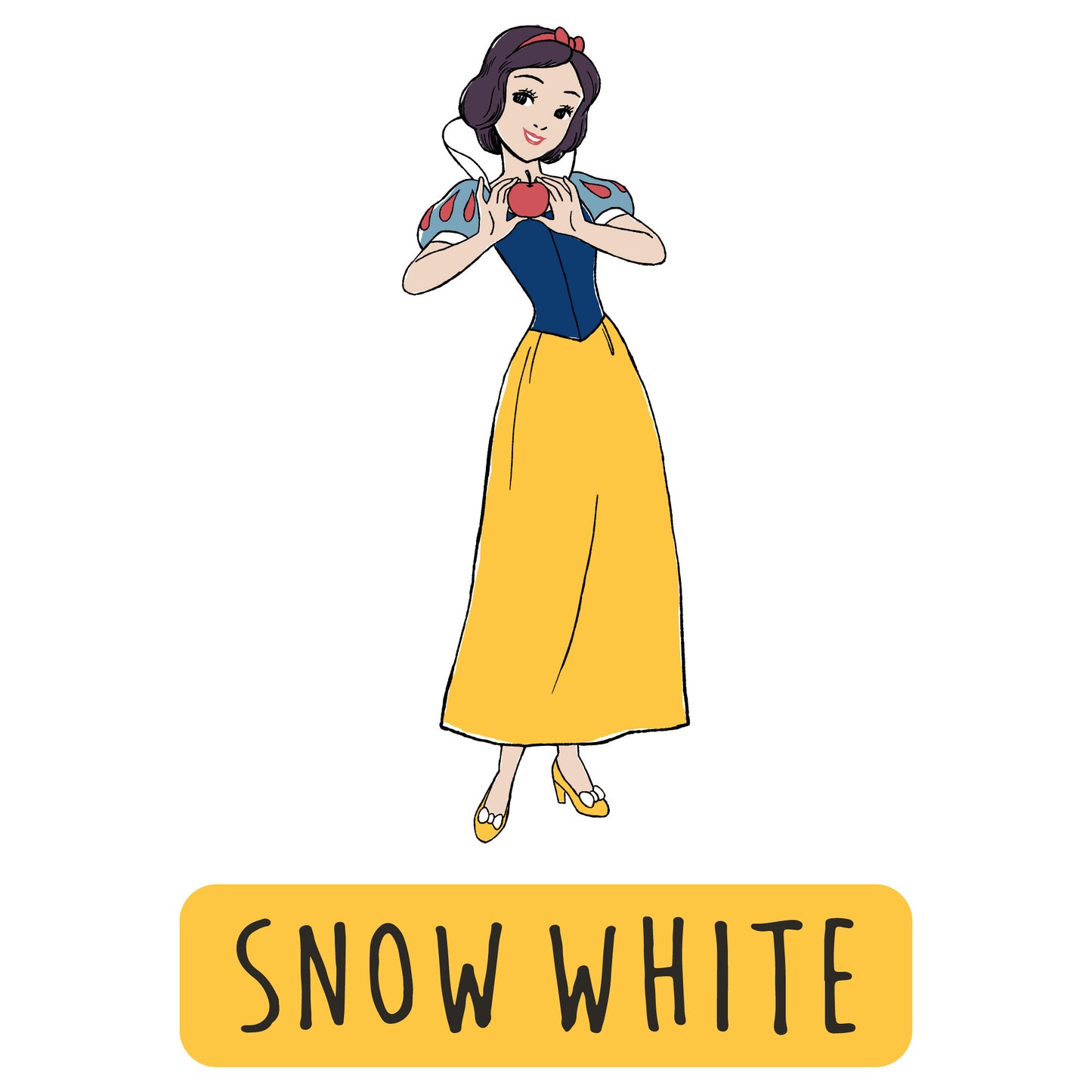 Sheet of 4 -Princesses: Snow White Minis        - Officially Licensed Disney Removable Wall   Adhesive Decal