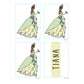 Sheet of 4 -Princesses: Tiana Minis        - Officially Licensed Disney Removable Wall   Adhesive Decal