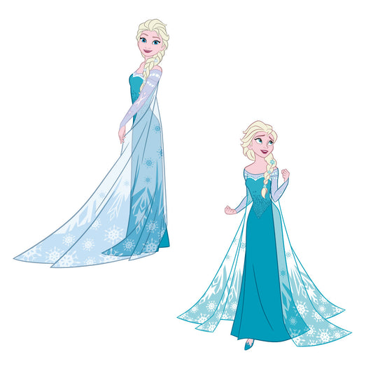 Sheet of 4 -Frozen: Elsa Minis        - Officially Licensed Disney Removable Wall   Adhesive Decal