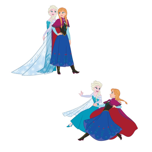 Sheet of 4 -Frozen:  Sisters Minis        - Officially Licensed Disney Removable Wall   Adhesive Decal