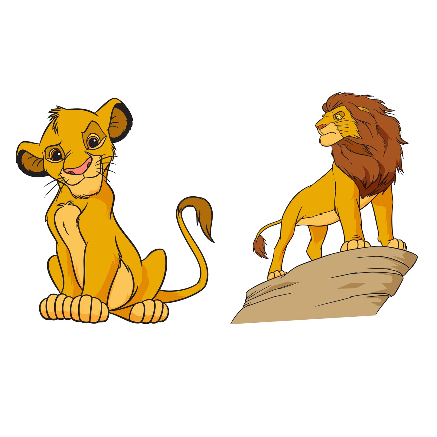 Sheet of 4 -Lion King: Simba Minis        - Officially Licensed Disney Removable Wall   Adhesive Decal