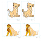 Sheet of 4 -Lion King: Nala Minis        - Officially Licensed Disney Removable Wall   Adhesive Decal