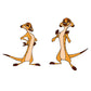 Sheet of 4 -Lion King: Timon Minis        - Officially Licensed Disney Removable Wall   Adhesive Decal