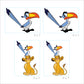 Sheet of 4 -Lion King: Zazu Minis        - Officially Licensed Disney Removable Wall   Adhesive Decal