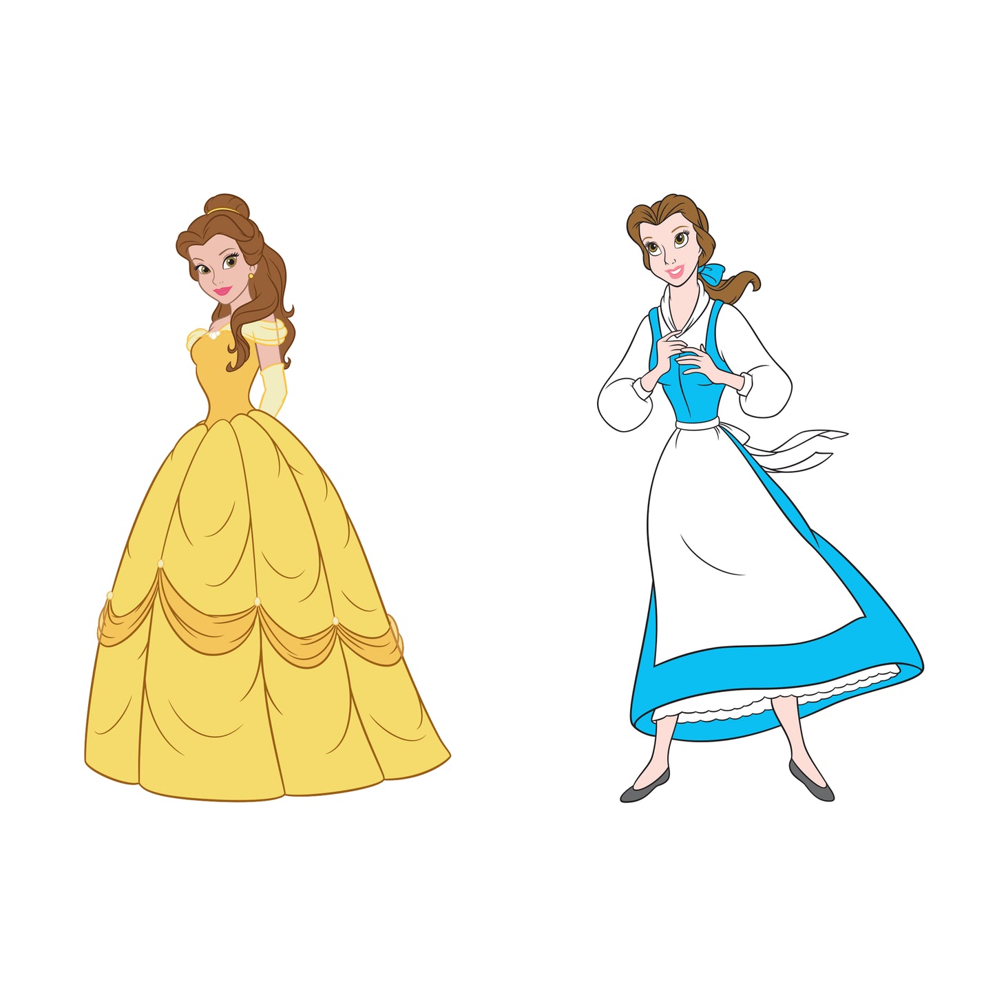 Sheet of 4 -Beauty and the Beast: Belle Minis        - Officially Licensed Disney Removable Wall   Adhesive Decal