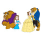 Sheet of 4 -Beauty and the Beast:  Belle & Beast Minis        - Officially Licensed Disney Removable Wall   Adhesive Decal