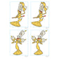 Sheet of 4 -Beauty and the Beast: Lumiere Minis        - Officially Licensed Disney Removable Wall   Adhesive Decal