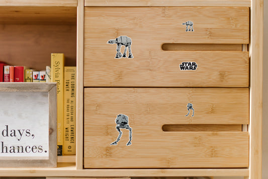 Sheet of 5 - Imperial Walkers Minis        - Officially Licensed Star Wars Removable    Adhesive Decal