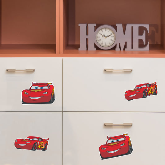 Sheet of 4 -Cars: Lightning McQueen Minis - Officially Licensed Disney Removable Adhesive Decal