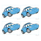 Sheet of 4 -Cars: Sally Minis - Officially Licensed Disney Removable Adhesive Decal