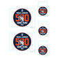 Sheet of 5 -Detroit Tigers: Miguel Cabrera 500 Home Runs Logo Minis - Officially Licensed MLB Removable Adhesive Decal