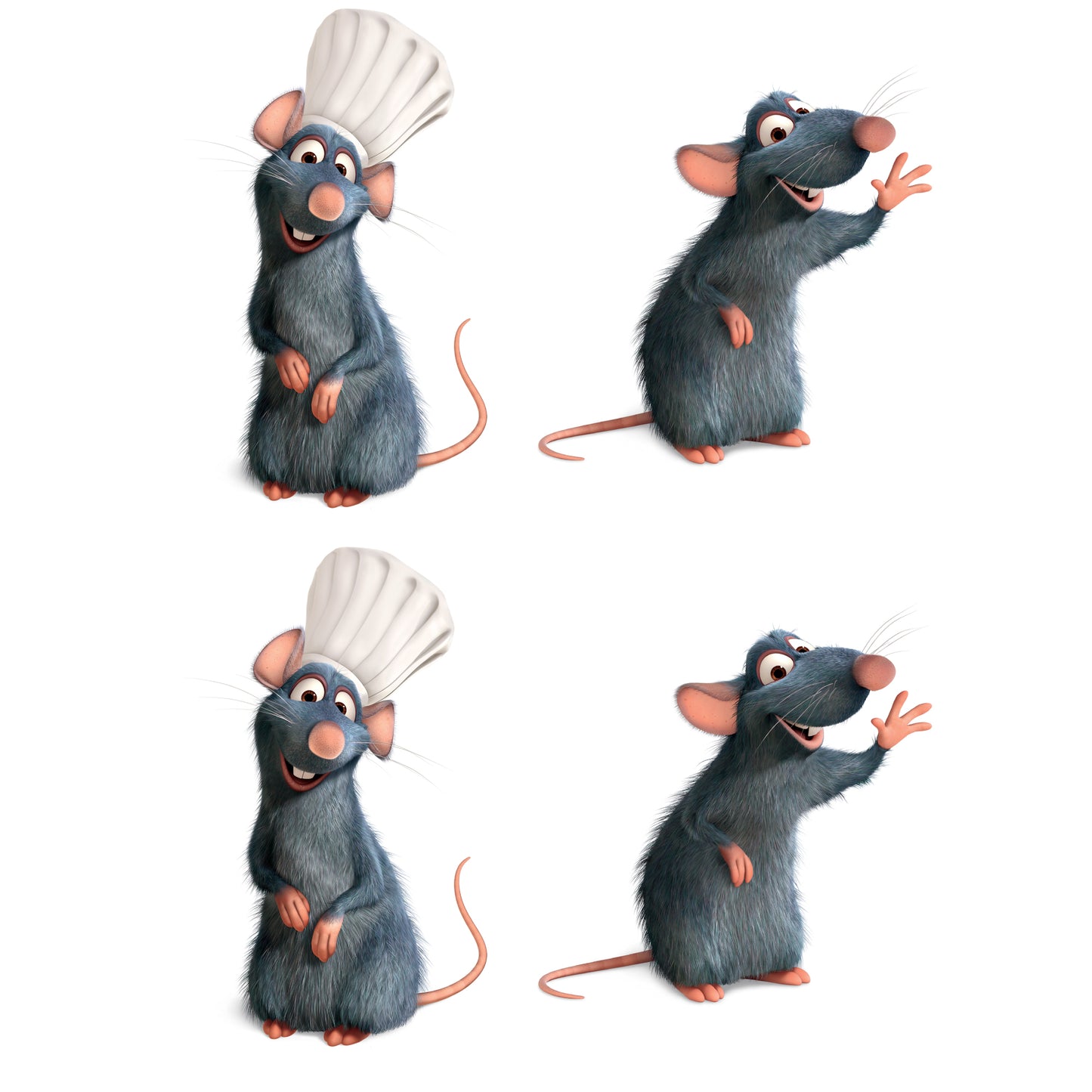 Sheet of 4 -Ratatouille: Remy Minis - Officially Licensed Disney Removable Adhesive Decal