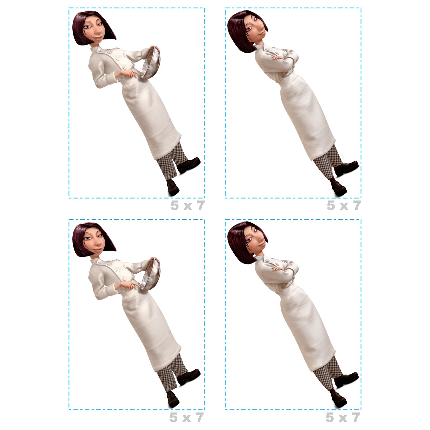 Sheet of 4 -Ratatouille: Colette Minis - Officially Licensed Disney Removable Adhesive Decal