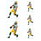 Sheet of 5 -Green Bay Packers: Aaron Rodgers Player MINIS - Officially Licensed NFL Removable Adhesive Decal