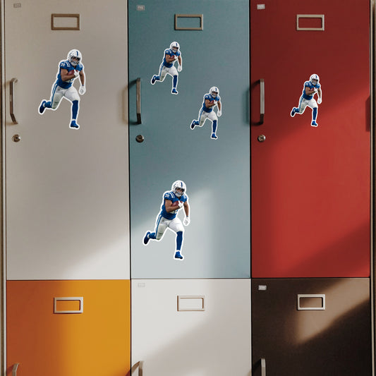 Sheet of 5 -Indianapolis Colts: Jonathan Taylor Player MINIS - Officially Licensed NFL Removable Adhesive Decal