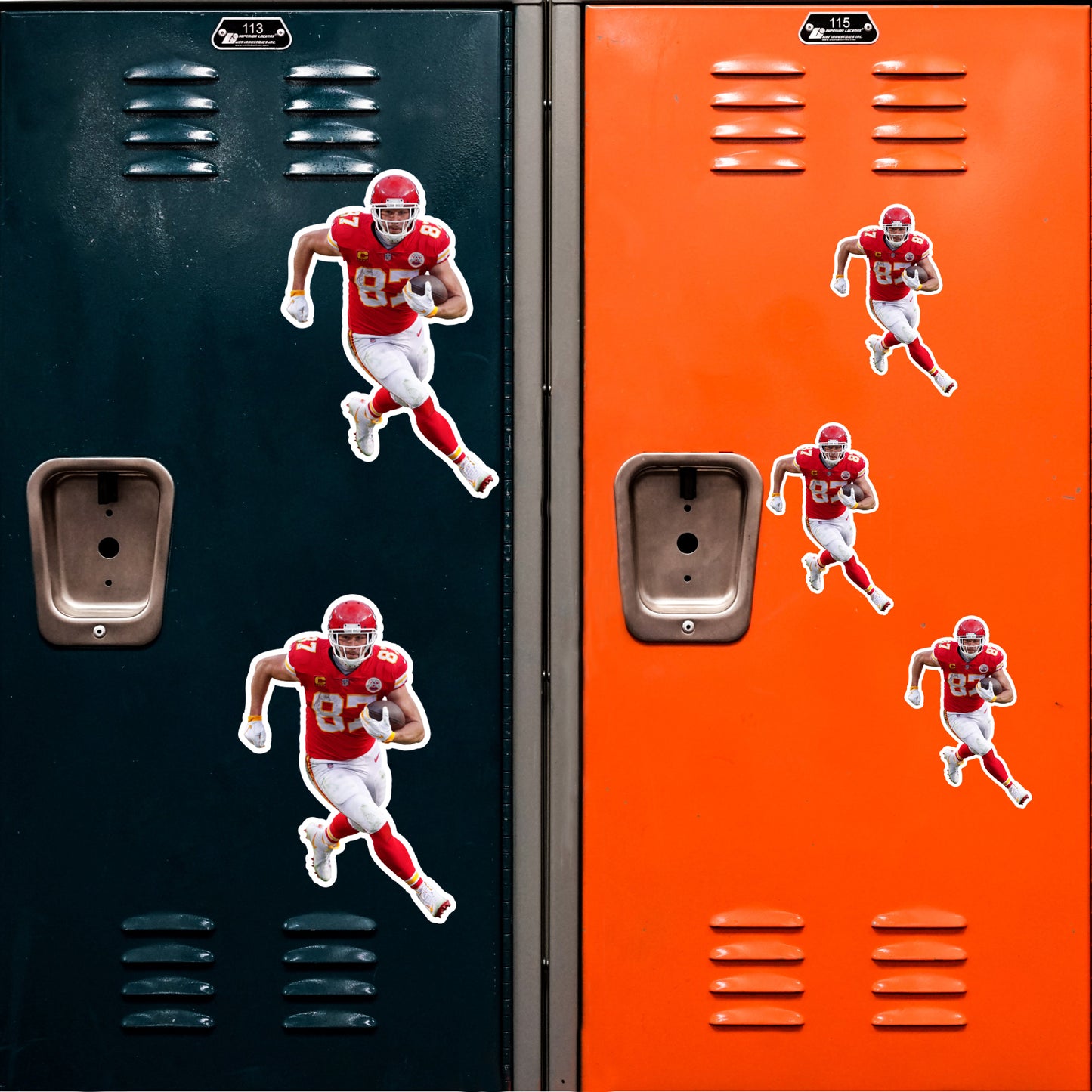 Sheet of 5 -Kansas City Chiefs: Travis Kelce Player MINIS - Officially Licensed NFL Removable Adhesive Decal