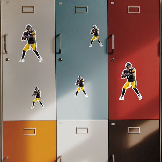 Sheet of 5 -Pittsburgh Steelers: Ben Roethlisberger Player MINIS - Officially Licensed NFL Removable Adhesive Decal