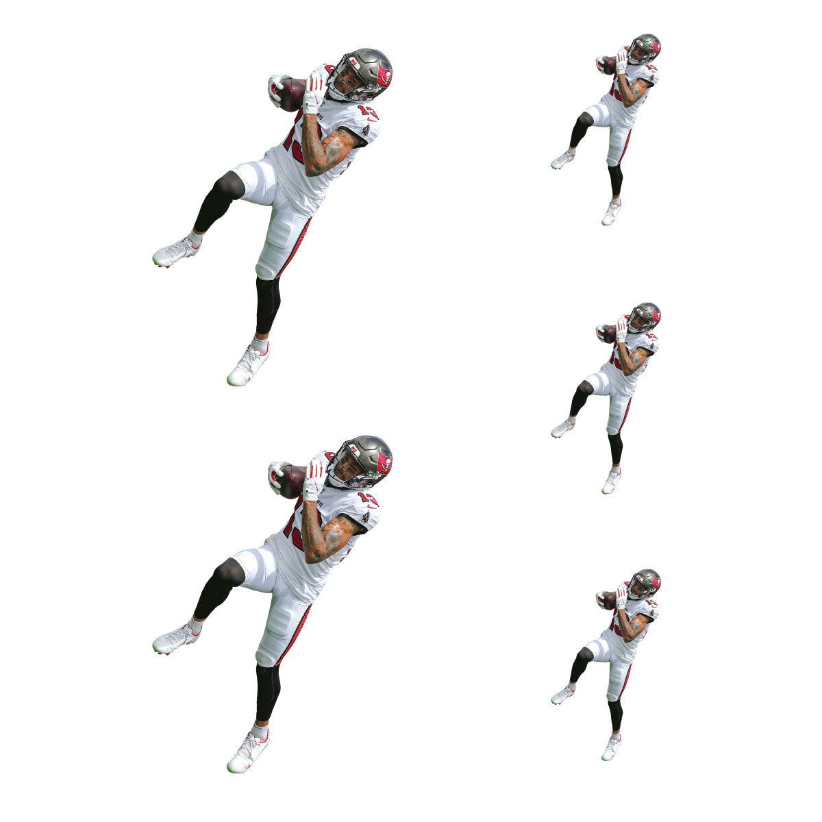 Sheet of 5 -Tampa Bay Buccaneers: Mike Evans Player MINIS - Officially Licensed NFL Removable Adhesive Decal