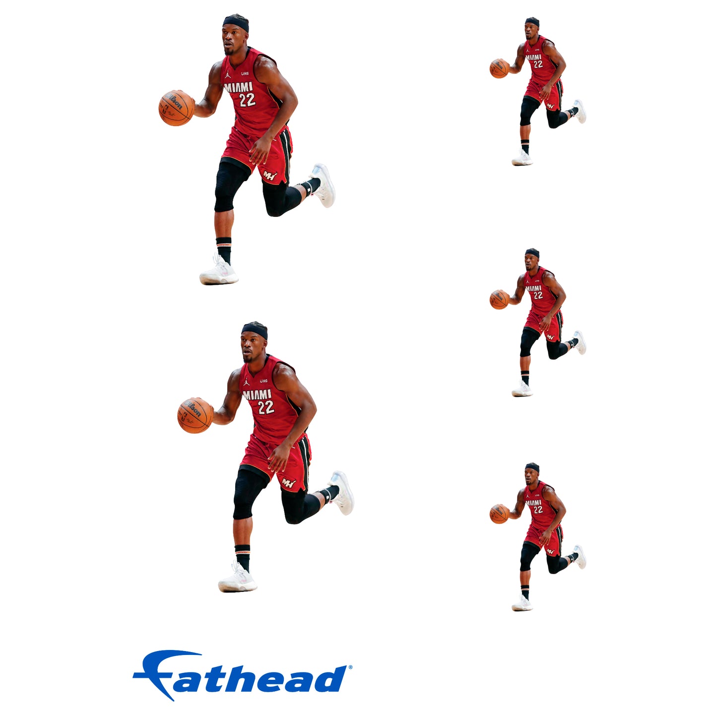 Sheet of 5 -Miami Heat: Jimmy Butler MINIS - Officially Licensed NBA Removable Adhesive Decal
