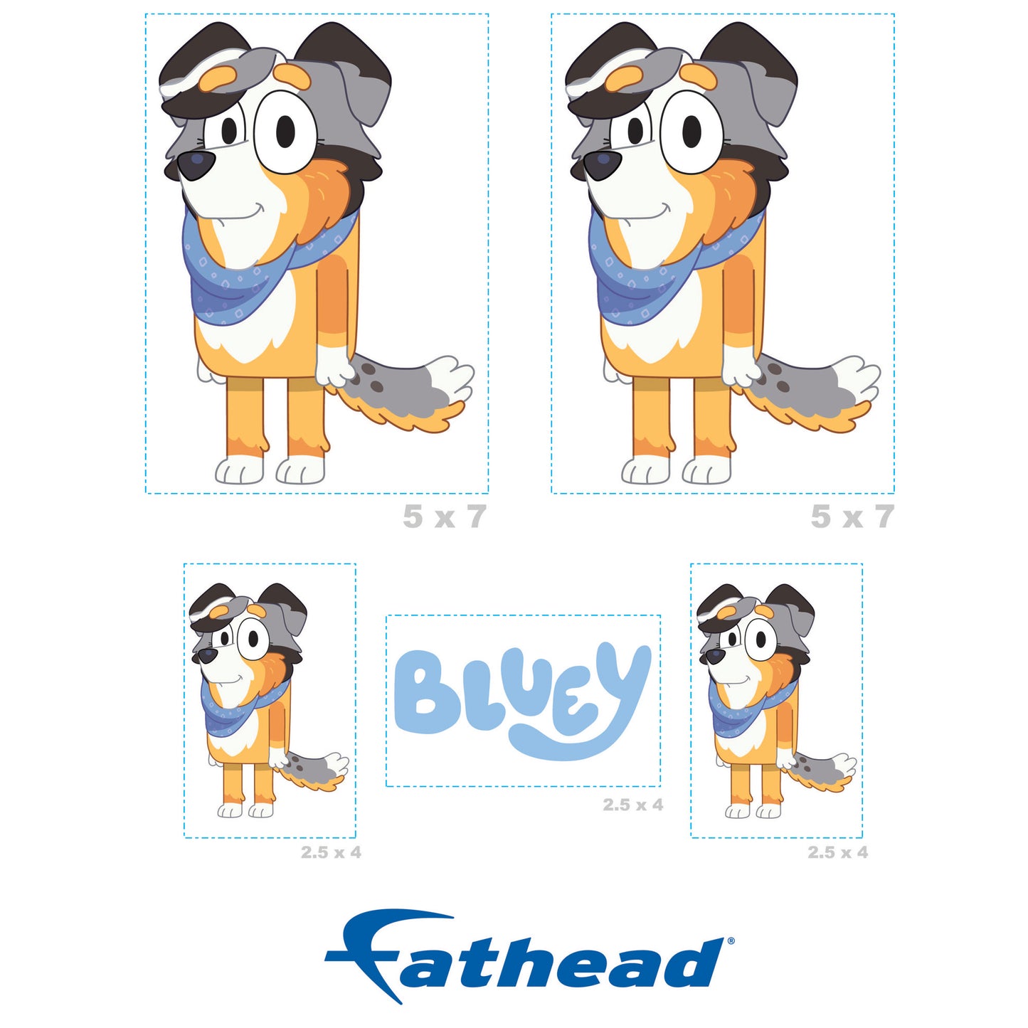 Bluey: Calypso Minis - Officially Licensed BBC Removable Adhesive Decal