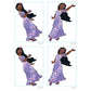 Sheet of 4 -Sheet of 4 -Encanto: Isabela Minis - Officially Licensed Disney Removable Adhesive Decal