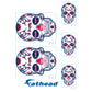 Sheet of 5 -Atlanta Braves: Skull Minis - Officially Licensed MLB Removable Adhesive Decal