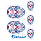 Sheet of 5 -Los Angeles Clippers: Skull Minis - Officially Licensed NBA Removable Adhesive Decal
