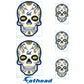 Sheet of 5 -California Golden Bears: Skull Minis - Officially Licensed NCAA Removable Adhesive Decal