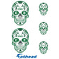 Sheet of 5 -Eastern Michigan Eagles: Skull Minis - Officially Licensed NCAA Removable Adhesive Decal