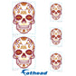 Sheet of 5 -Iowa State Cyclones: Skull Minis - Officially Licensed NCAA Removable Adhesive Decal