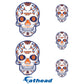 Sheet of 5 -Lincoln Lions: Skull Minis - Officially Licensed NCAA Removable Adhesive Decal
