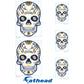 Sheet of 5 -Marquette Golden Eagles: Skull Minis - Officially Licensed NCAA Removable Adhesive Decal
