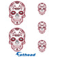 Sheet of 5 -North Carolina Central Eagles: Skull Minis - Officially Licensed NCAA Removable Adhesive Decal