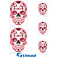 Sheet of 5 -Winston-Salem State Rams: Skull Minis - Officially Licensed NCAA Removable Adhesive Decal