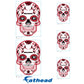 Sheet of 5 -Georgia Bulldogs: Skull Minis - Officially Licensed NCAA Removable Adhesive Decal