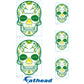 Sheet of 5 -Oregon Ducks: Skull Minis - Officially Licensed NCAA Removable Adhesive Decal