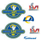 Sheet of 5 -Los Angeles Rams: Super Bowl LVI Champions Logo Minis - Officially Licensed NFL Removable Adhesive Decal