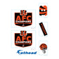 Sheet of 5 -Cincinnati Bengals: 2022 AFC Champions Logo Minis - Officially Licensed NFL Removable Adhesive Decal