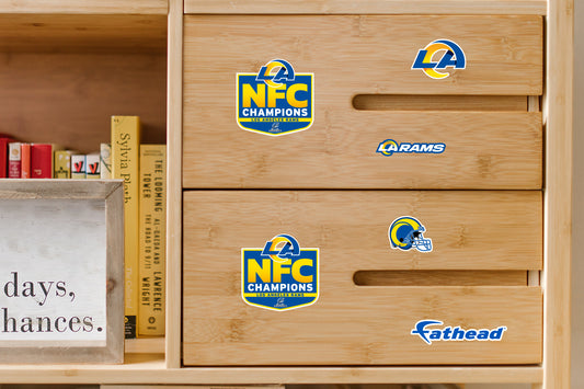 Sheet of 5 -Los Angeles Rams: 2022 NFC Champions Logo Minis - Officially Licensed NFL Removable Adhesive Decal