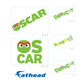 Oscar The Grouch Typography Minis - Officially Licensed Sesame Street Removable Adhesive Decal