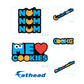 Cookie Monster We Love Cookies Typography Minis - Officially Licensed Sesame Street Removable Adhesive Decal