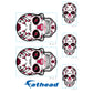 Sheet of 5 -Arizona Cardinals: Skull Minis - Officially Licensed NFL Removable Adhesive Decal