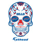 Sheet of 5 -Buffalo Bills: Skull Minis - Officially Licensed NFL Removable Adhesive Decal